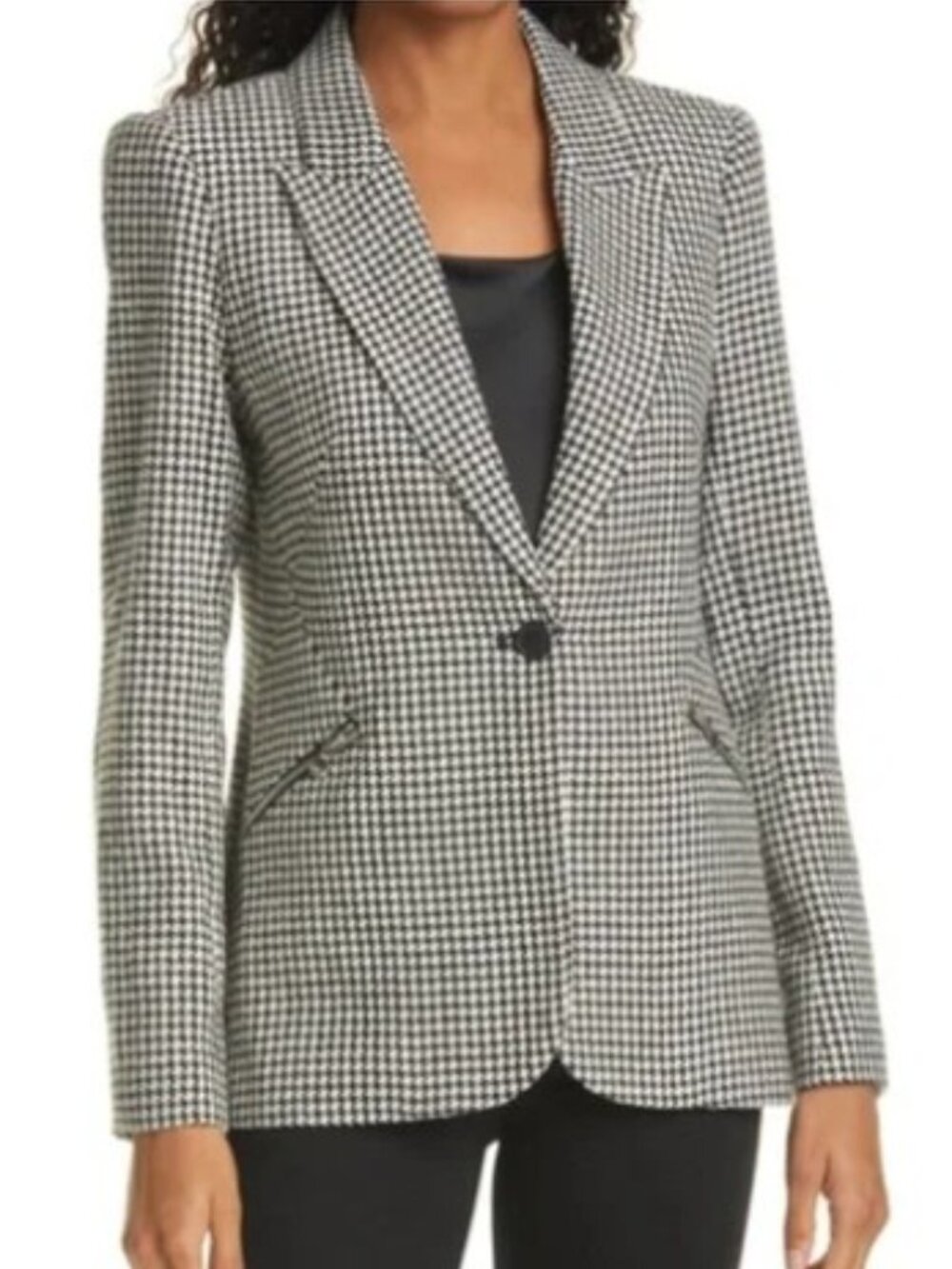 L'Agence Black & White Candra Houndstooth blazer.  Size 0.  Great condition